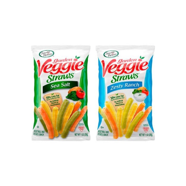 Paquete variado de Pajas de Vegetales de Jardín SENSIBLE PORTIONS de Green Rabbit Holdings, 1 oz, 30 Piezas - 22000413