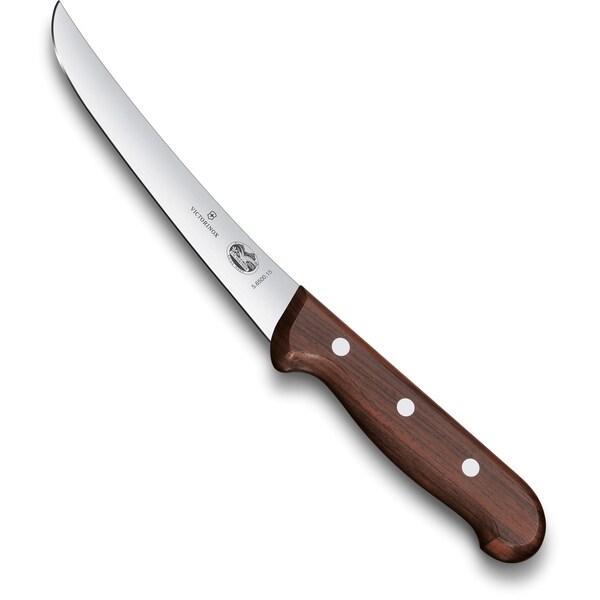 Swiss Army Brands 2023 Victorinox 40118 Kitchen Wood Boning - Curved, 6In Wide, Semi-Stiff Blade - VIC-5.6500.15