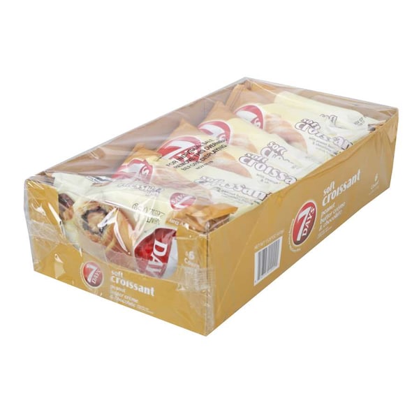 7 Días 7 Días Crema de Mantequilla de Cacahuate y Croissant de Chocolate 2.65 oz., Paquete de 24 - 500120406