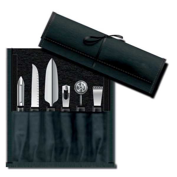 Swiss Army Brands  2019 Victorinox Kitchen Culinary Garnishing KitBlack 7 Piece - VIC-46550