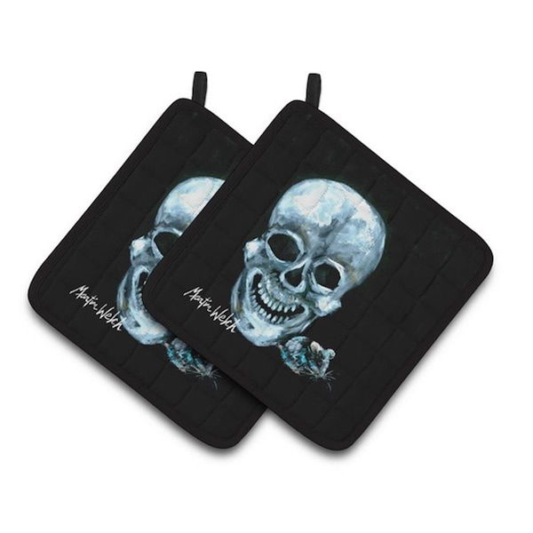 Carolines Treasures Ekk a Meece Pair of Pot Holders, 7.5 x 3 x 7.5 in. - MW1106PTHD