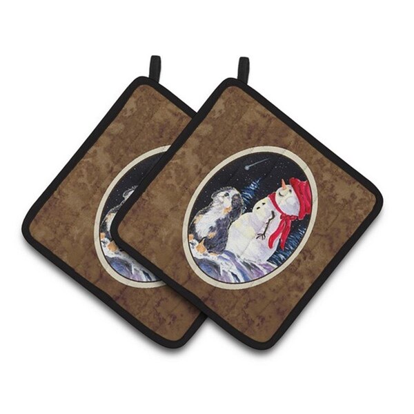 Carolines Treasures Bernese Mountain Dog Pair of Pot Holders, 7.5 x 3 x 7.5 in. - SS8575PTHD