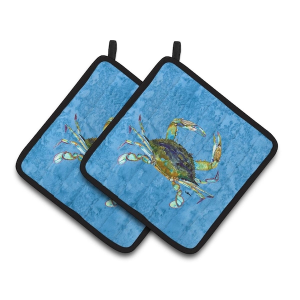 Carolines Treasures Crab Pair of Pot Holders - 8656PTHD