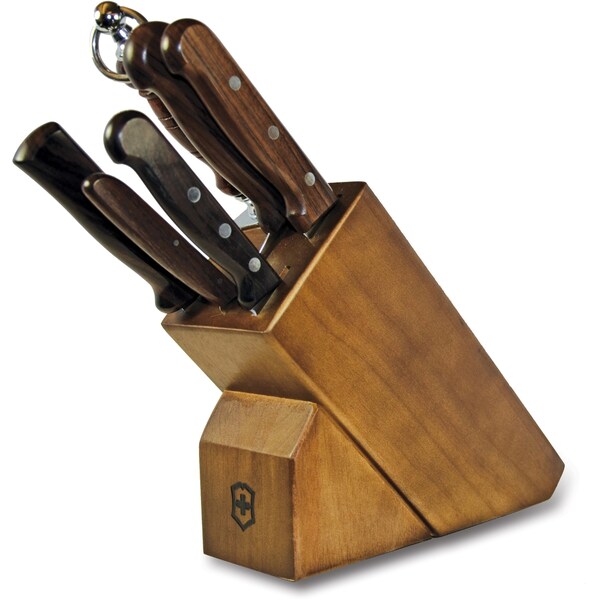 Swiss Army Brands 2023 Victorinox 46054 Kitchen Wood Special Sets, 7-Piece Hardwood Block Set - VIC-5.1190.7-X1