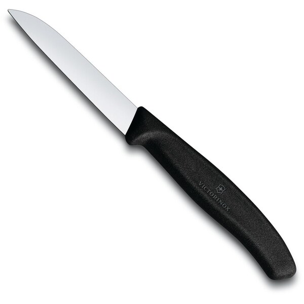 Swiss Army Brands 2024 Victorinox Kitchen Paring 30.25In Sheep'S Foot Blade, Straight Edge, Black Bulk - VIC-6.7403
