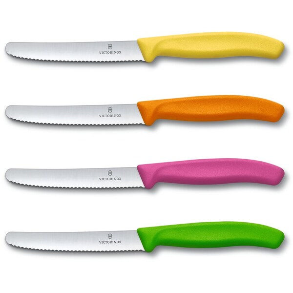 Swiss Army Brands 2024 Victorinox Kitchen Colored Utility Knife Display 80 - 40.5In Round, Serrated Packaged - VIC-6.7836.L119-X6
