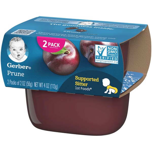 Gerber Gerber 1st Foods Prune 4 oz. Tinas, PK8 - 00015000910464U