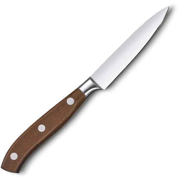Swiss Army Brands 2024 Victorinox Kitchen 4In Straight, Spear Point Blade, 0.75In Width At Handle, Grand Maitre Wood - VIC-7.7200.10G