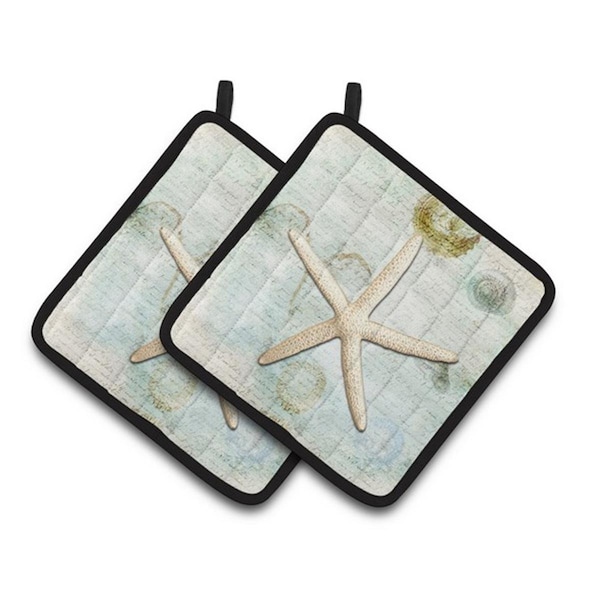 Carolines Treasures Starfish Pair of Pot Holders, 7.5 x 3 x 7.5 in. - SB3036PTHD