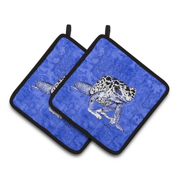Carolines Treasures Frog Pair of Pot Holders, 7.5 x 3 x 7.5 in. - 8687PTHD