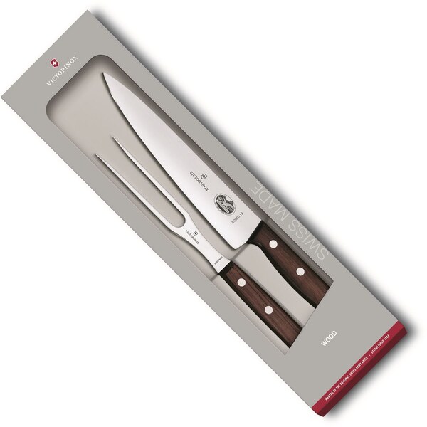 Swiss Army Brands Kitchen Wood Sets 2-Piece Carving Set With Fork 70.5In Carving, 6In Carving Fork Wood **Net** - VIC-5.1020.2G