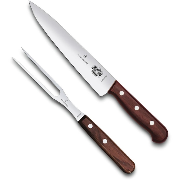 Swiss Army Brands Kitchen Wood Sets 2-Piece Carving Set With Fork 70.5In Carving, 6In Carving Fork Wood **Net** - VIC-5.1020.2G