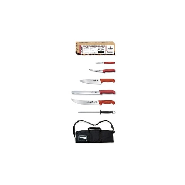 Swiss Army Brands 2023 Victorinox 46136Us2 Kitchen Fibrox Pro Sets Master 7-Piece Competition Bbq Set Red Packaged - VIC-5.1001.72-X3