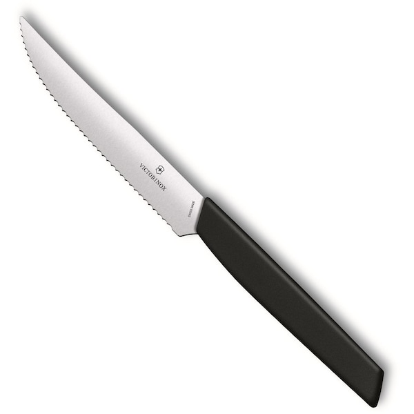 Swiss Army Brands 2024 Victorinox Kitchen Steak, Swiss Modern 4.75In Steak Knife, Straight Edge, Black,  - VIC-6.9003.12W