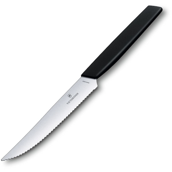 Swiss Army Brands 2024 Victorinox Kitchen Steak, Swiss Modern 4.75In Steak Knife, Straight Edge, Black,  - VIC-6.9003.12W