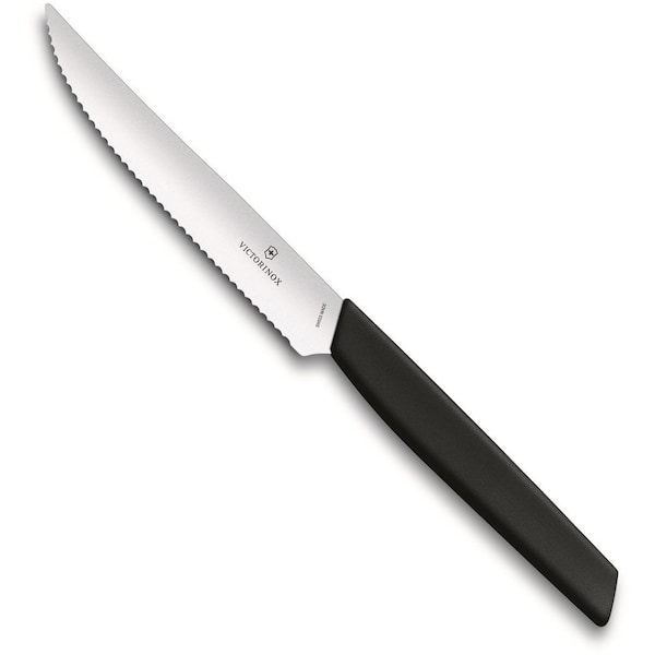 Swiss Army Brands 2024 Victorinox Kitchen Steak, Swiss Modern 4.75In Steak Knife, Straight Edge, Black,  - VIC-6.9003.12W