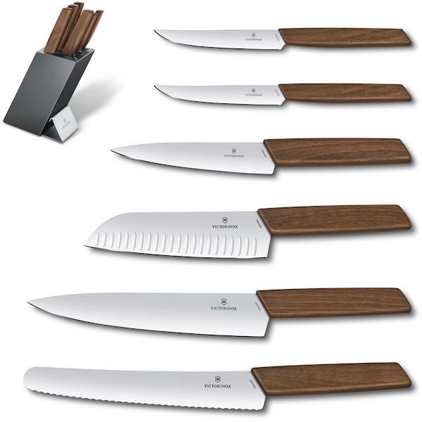 Swiss Army Brands 2024 Victorinox Kitchen Swiss Modern Cutlery Block Filled Blister - VIC-6.7186.6
