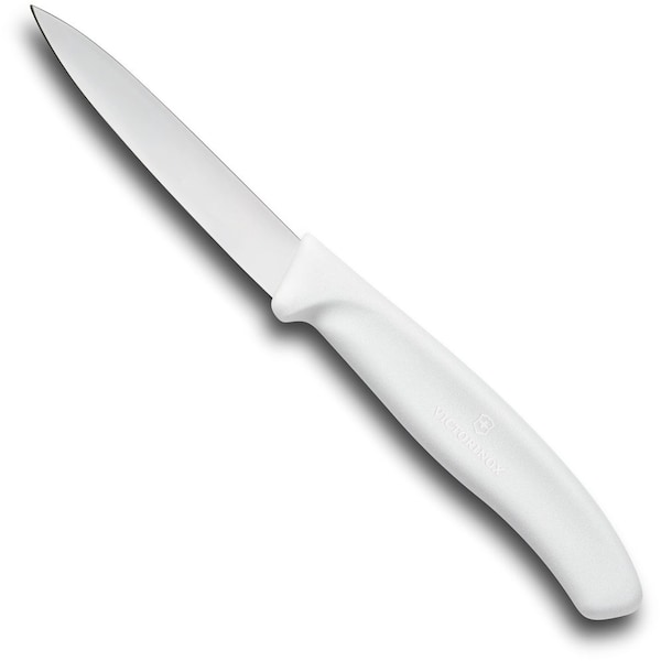 Swiss Army Brands 2024 Victorinox Kitchen Paring 30.25In Straight, Spear Point Blade, White Bulk - VIC-6.7607