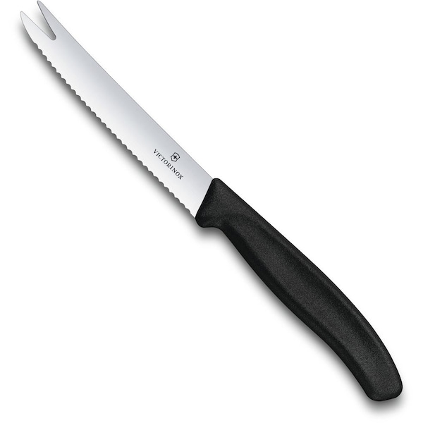 Swiss Army Brands 2023 Victorinox Kitchen Black Slice And Serve - Serrated, 40.25In Blade - VIC-6.7863