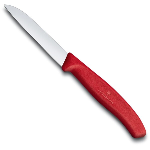 Swiss Army Brands 2024 Victorinox Kitchen Paring, Swiss Classic, 20.5In Straight, Spear Point Blade, Red - VIC-6.7301