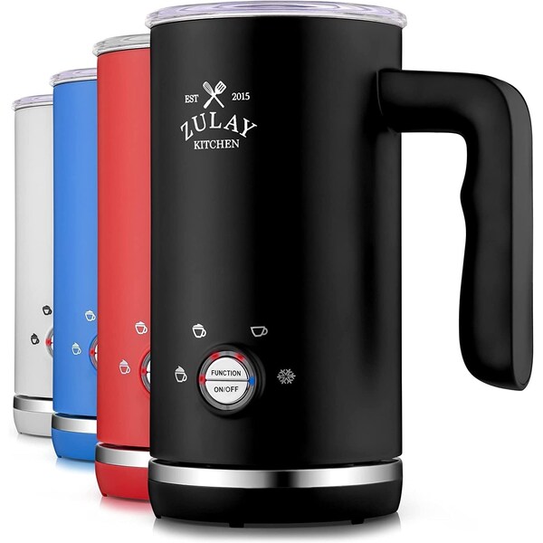 Zulay Kitchen Electric Milk Frother  Heater SS  300ml - ZULB087JZFV6Z