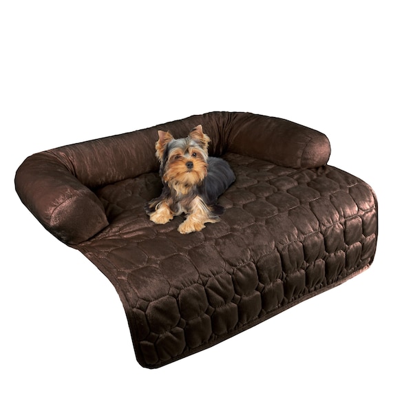 Protector de muebles Adobe para mascotas, cubierta con relleno de espuma viscoelástica triturada de 30" x 30.5" para perros y gatos (color café) - 626052WPN