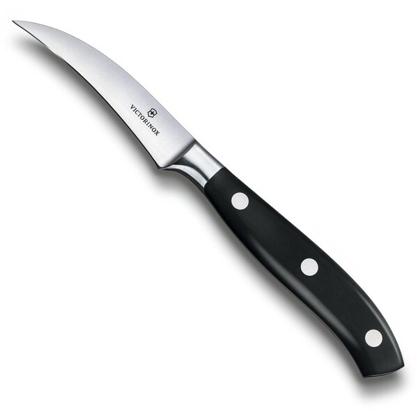 Swiss Army Brands 2024 Victorinox Kitchen Grande Maitre, 3In Shaping Knife, Pom Handles, Forged Steel, Parer Gift Box - VIC-7.7303.08G