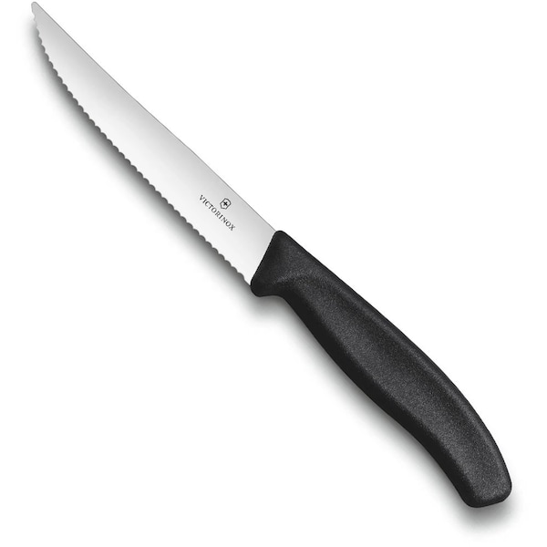 Swiss Army Brands 2023 Victorinox Kitchen Black Steak - Serrated, 40.5In Spear Point Blade - VIC-5.1233.20