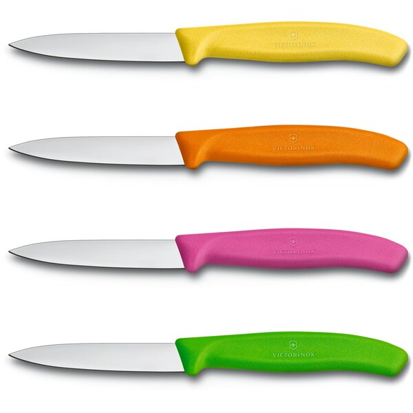 Swiss Army Brands 2024 Victorinox Kitchen Colored Paring Knife Display 80 - 30.25In Spear Point, Straight Packaged - VIC-6.7606.L114-X1