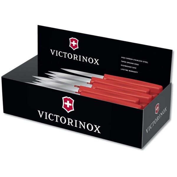 Swiss Army Brands 2024 Victorinox Kitchen Colored Paring Knife Display 80 - 30.25In Spear Point, Straight Packaged - VIC-6.7606.L114-X1