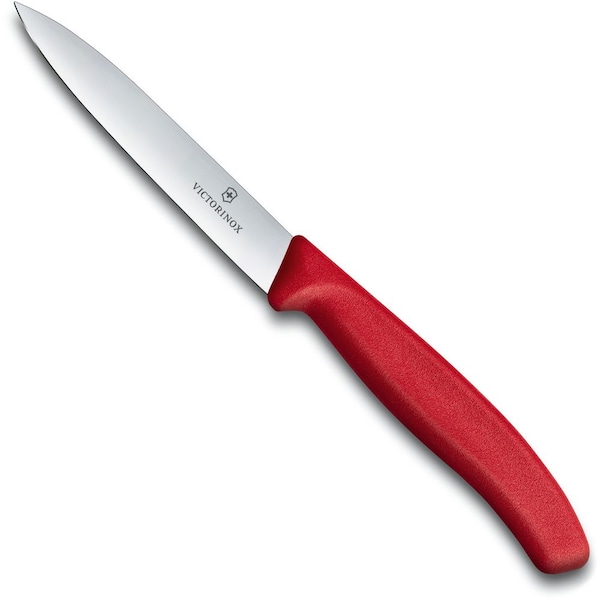 Swiss Army Brands 2024 Kitchen Swiss Classic Paring 4In Straight, Spear Point Blade, 5/8In Width At Handle Red - VIC-6.7701