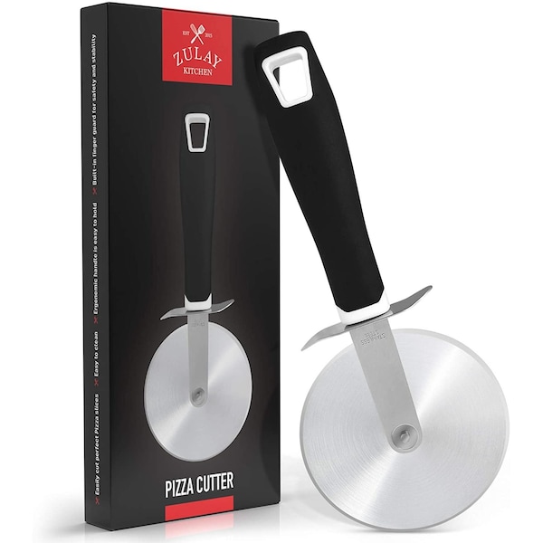 Zulay Kitchen Zulay Pizza Cutter SS  Black - ZULB082DGJ6V9