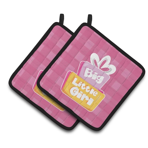 Carolines Treasures Big Little Girl Pair of Pot Holders - BB6826PTHD