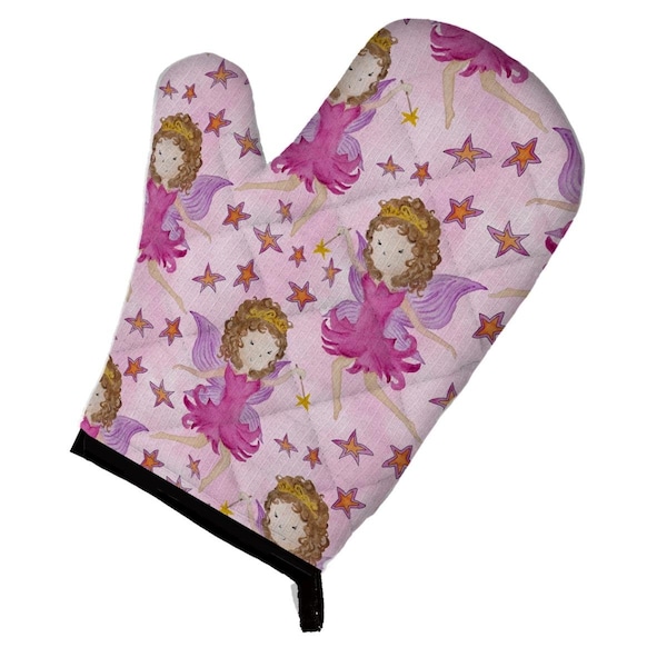 Carolines Treasures Watercolor Fairy Princess on Pink Oven Mitt - BB7547OVMT