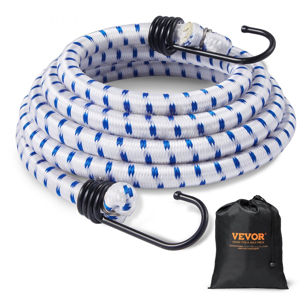 VEVOR 6 Pcs Bungee Cords with A3 Steel Hooks 72" Heavy Duty Bungee Straps 12mm - DLKZDYXDGDGGU5P3EV0