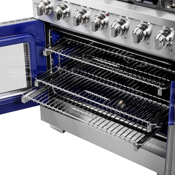 Forno Capriasca 36In. Freestanding French Door Gas Range - FFSGS6460-36
