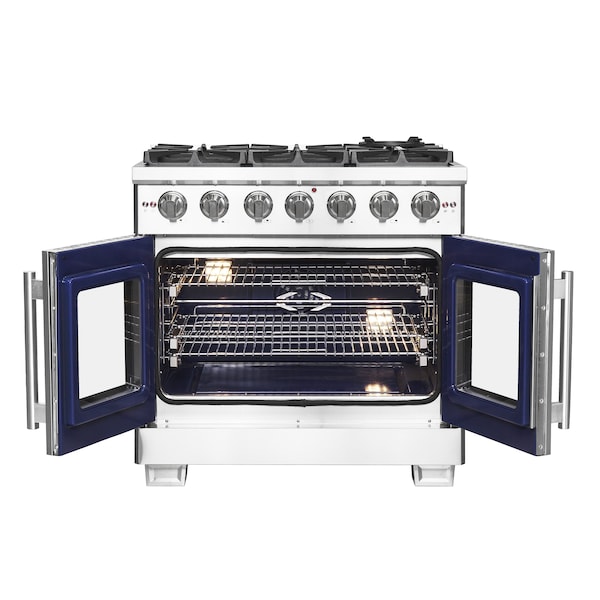 Forno Capriasca 36In. Freestanding French Door Gas Range - FFSGS6460-36