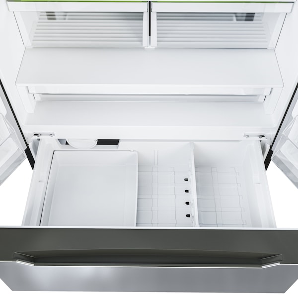 Koolmore Counter Depth 22.5 Cu.Ft French Door Refrigerator w/Automatic Ice Maker, Deep Freezer - RERFDSS-22C