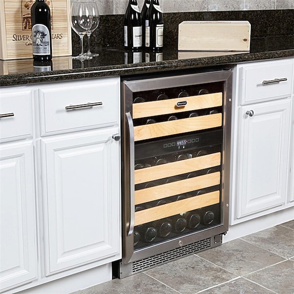 Whynter 46 Bottle Dual Temperature Zone Built-In Wine Refrigerator - BWR-462DZ