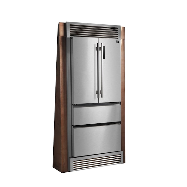 Forno Bovino 37In. French Door Stainless Steel Refrigerator Decorative Grill - FFFFD1907-37SG