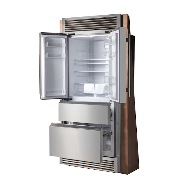 Forno Bovino 37In. French Door Stainless Steel Refrigerator Decorative Grill - FFFFD1907-37SG