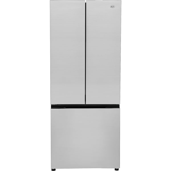 Nexel Refrigerator & Freezer Combo, 16 Cu. Ft., French Doors, Stainless Steel - 243228