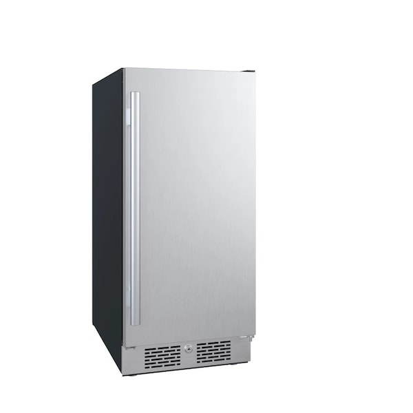 Avallon 15 Inch Wide 33 Cu Ft Compact Refrigerator with LED Lighting and Right Swing Door - AFR152SSRH