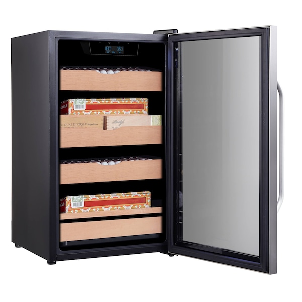 Whynter 42 cuft Cigar Cabinet Cooler and Humidor  Cedar Shelves - CHC-421HC