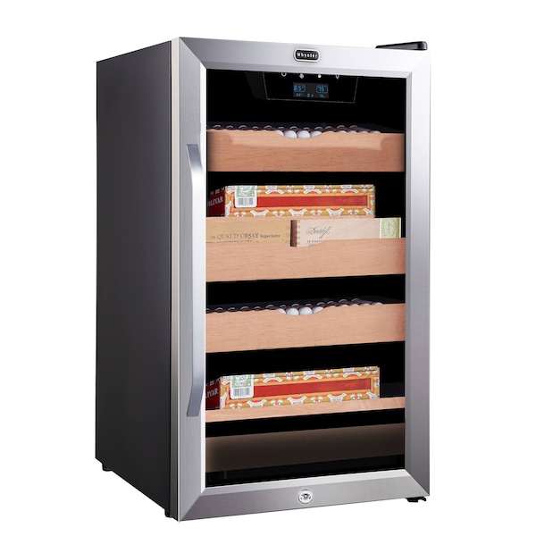 Whynter 42 cuft Cigar Cabinet Cooler and Humidor  Cedar Shelves - CHC-421HC