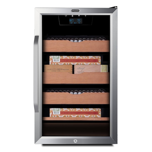 Whynter 42 cuft Cigar Cabinet Cooler and Humidor  Cedar Shelves - CHC-421HC