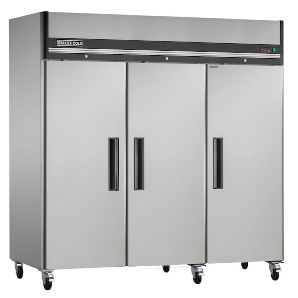 Maxx Cold Refrigerator 72 cu.ft., 3 Door, Comm. upright Upright, Stainless Steel - MXCR-72FD