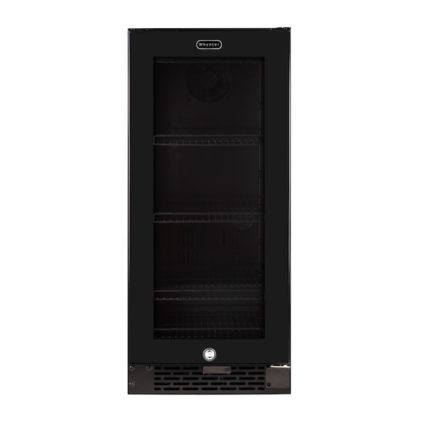Whynter Built-in Black Glass 80-can capacity 3.4 cu ft. Beverage Refrigerator - BBR-801BG