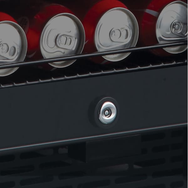 Whynter Built-in Black Glass 80-can capacity 3.4 cu ft. Beverage Refrigerator - BBR-801BG
