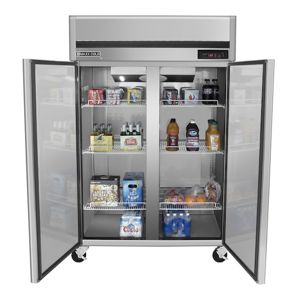 Maxx Cold Reach-In Refrigerator, Double Door, Top Mount 42.8 CUFT - MCRT-49FD